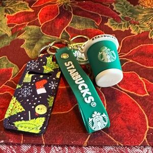 Starbucks Green Cup Christmas purse charm